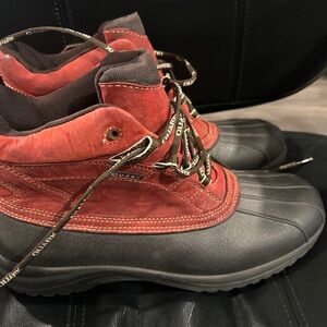 Women's Red and Black Winter Boots